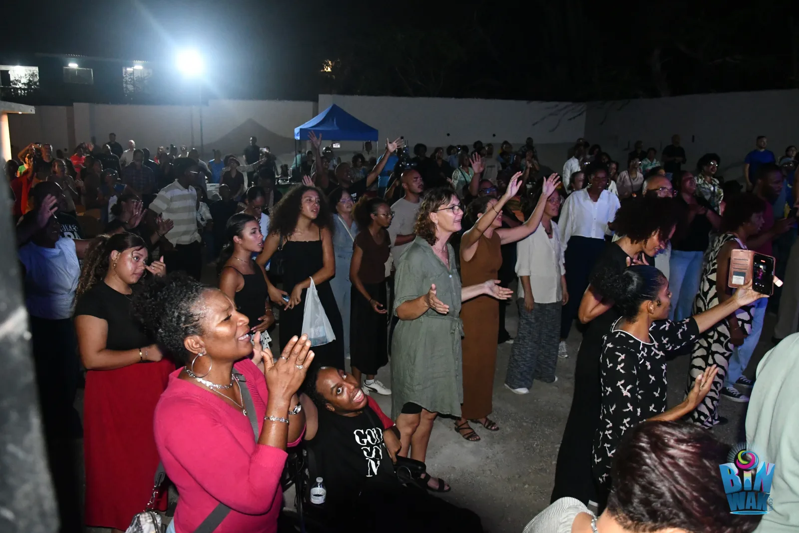 Community gathered at a BINWAK event